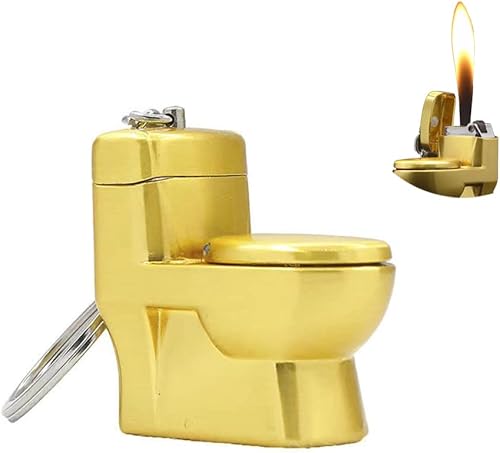 Miniatura 1 de Encendedor de butano, encendedor en forma de inodoro, novedad recargable, regalos para hombres (no incluye butano)
