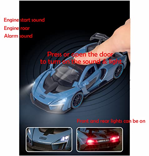 Modelo de carro McLaren Senna de aleación 1:32 con luces y sonido miniatura 3