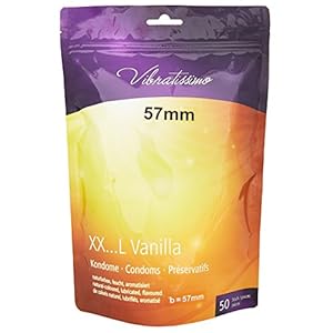 AMOR Vibratissimo 57mm merkcondooms XXL-condooms, 50 stuks, natuurlijke kleuren