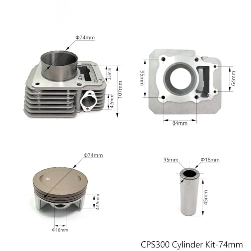 Kit de modificación de cilindro de 74MM ZS172FMM-3 motor CB250-F kit de pistón y juntas 300CC 2
