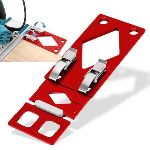 Hohe Präzision 90°Winkelanschlag Führungsschiene CNC-gefräste Aluminium Anschlag Führungsschiene Handkreissäge Klemme für Holzbearbeitung Kompatibel für Festool- für Makita Führungsschiene