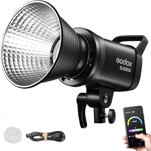 Godox SL60IIBi 75W Bi-Color LED Video Light, 2800K–5600K, 25100Lu...