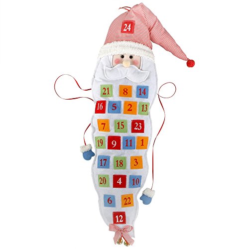 Mopec Calendrier de l'Avent en barbe de Père Noël, feutre, vert, 6 x 28 x 83 cm Cover