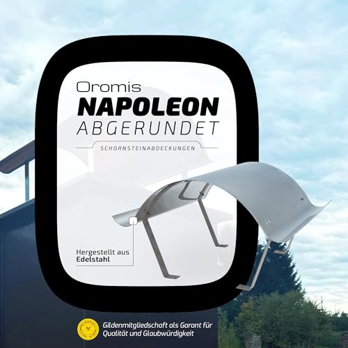 Oromis Edelstahl Schornsteinabdeckung Napoleon 0, 6 mm Kaminabdeckung zur Vermeidung von Leckagen im Schornstein Regenhaube Verlängerung seiner Lebensdauer (67 x 47 cm (29 x 31))