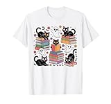 Photo Gallery spettrale carino gatto e fantasma lettura libri amante halloween maglietta Photo Gallery spettrale carino gatto e fantasma lettura libri amante halloween maglietta
