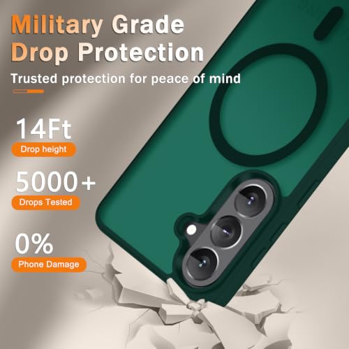 Image of for Samsung Galaxy S26 FE Case, Matte Magnetic Phone Cover, Dark Green