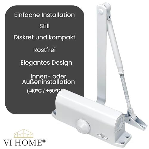 VI HOME Automatischer Türschließer Mit Rückhaltung/Türschließer Innentür/Türschließer Außen / /Türschließer Haustür / /Türschliesser
