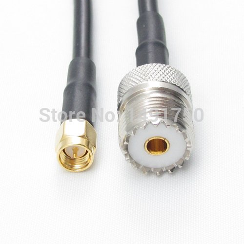 UHF Female Jack to SMA Male Plug RF Coaxial Pigtail Jumper Cable RG58 50cm Quick USA Shipping