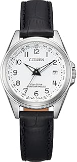 Citizen Damen Analog Quarz Uhr mit Leder Armband EC1180-14A