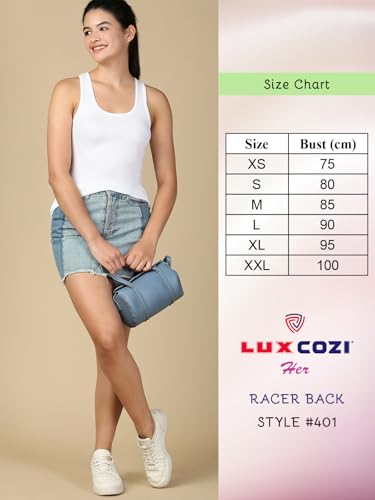 Image of Lux Cozi Women Cotton Racerback Tank Top | Pack of 3
