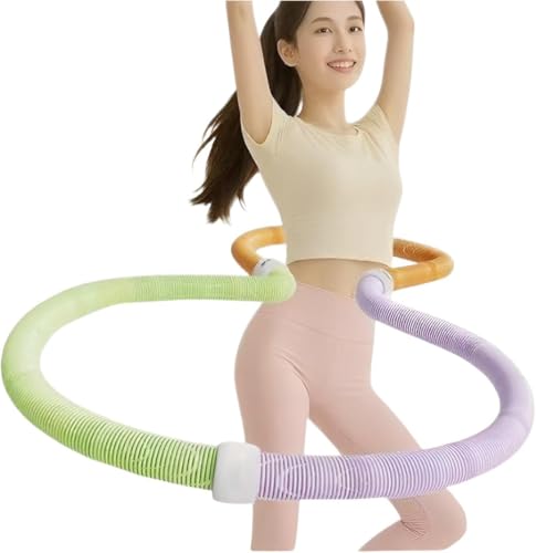 Citybabyフラフープ【2025夏新登場脂肪燃焼ダイエットの神】新型ソフトダイエット用PVCソフト折りたたみ式ポータブル重い静音設計フラサークルストライン訓練有酸素運動フィットネスベリー背中脚胸エクササイズ筋トレ 人気大人子供用家庭用室内/公園用男女兼