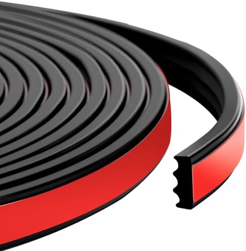 Ribbed Foam Rubber Seal, EPDM Rubber Weather Stripping with 3m 40...