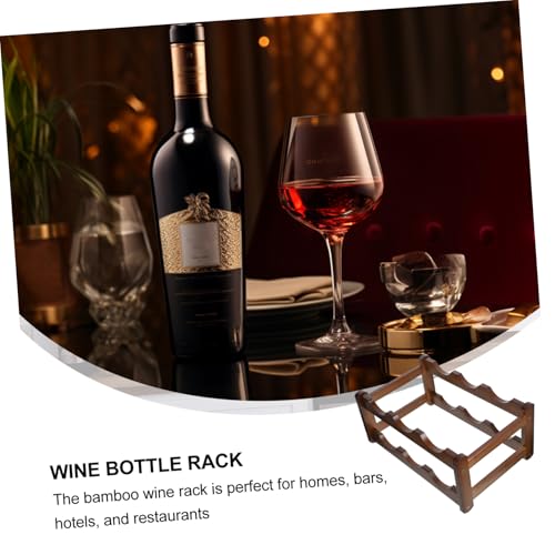 Soporte para botellas de vino de bambú moderno miniatura 7