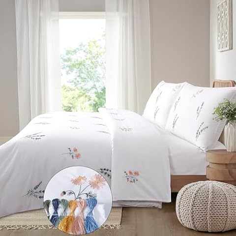 Chlophy Floral Duvet Cover Set King Size Cover