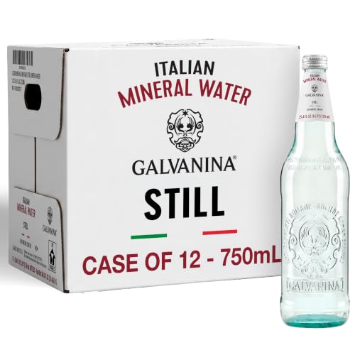 Galvanina Still Mineral Water – Premium Italian Mineral Water, 750 ml (12 Glass Bottles) | Pure, Smooth Hydration with Clean Mineral Finish.