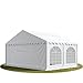 Festzelt Partyzelt 5x5 m Premium, hochwertige PVC Plane 750 N in weiß 100% wasserdicht mit Bodenrahmen