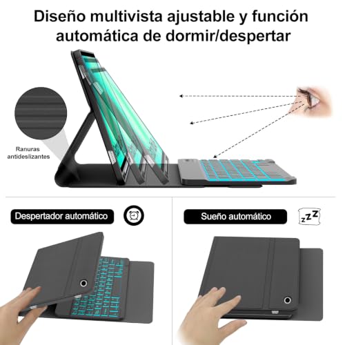 Teclado para Samsung Galaxy Tab A11 Plus con Ñ para escribir cómodamente sin cables 6