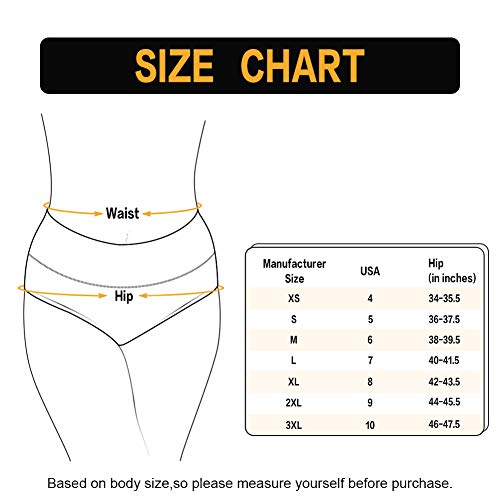 Image of INNERSY Women's High Waisted Underwear Cotton Panties Regular & Plus Size 5-Pack