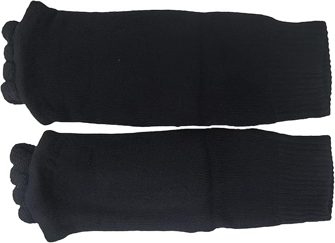 Image of Vn care Foot Alignment Socks for Women & Men | Five Toe Separator | Foot Pain Relief | Bunion Corrector | Plantar Fasciitis | Improving Posture & Increasing Flexibility | Free Size (Black, 1 Pair)