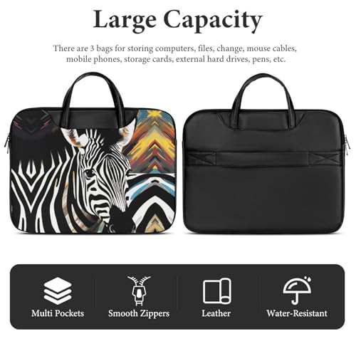 Bolso bandolera impermeable para laptop 17 pulgadas animal cebra miniatura 5
