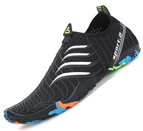 Hombre Escarpines acuáticos con Suela Dura Secado Rápido Natación Playa Surf Zapatos de Piel descalza Unisex