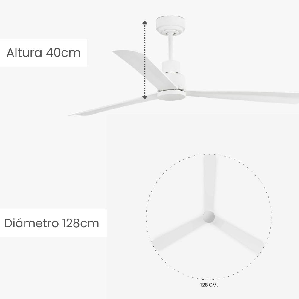 Ventilador de techo Faro Barcelona 33487 NASSAU blanco