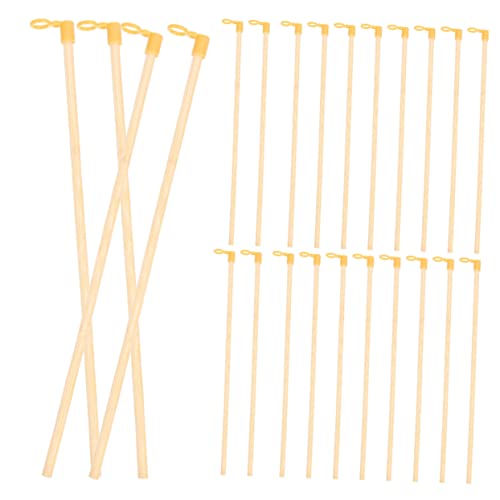 50pcs Lantern Handle Lantern Holding Poles Lantern Making Pole Lantern Making Materials Making Kit Wood Lanterns Stick Child Red Lantern Handheld Abs