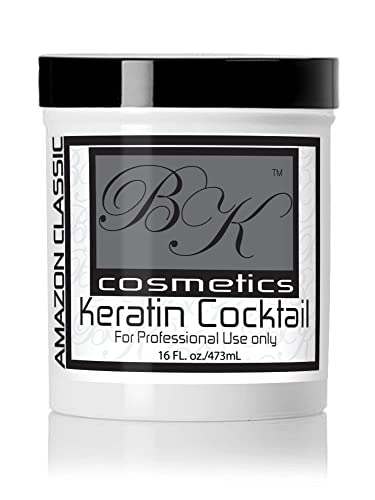 BK Cosmetics Amazon Classic Keratin Cocktail Mask (16.oz) - Effective Keratin Hair Relaxer - Made in USA - Moisturizing Anti Frizz Hair Mask - Powerful Keratin Cocktail Mask