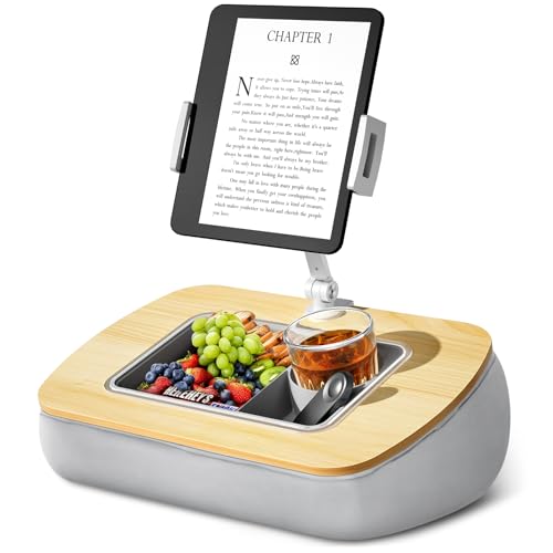 Tablet Stand Pillow with Snack Bowl