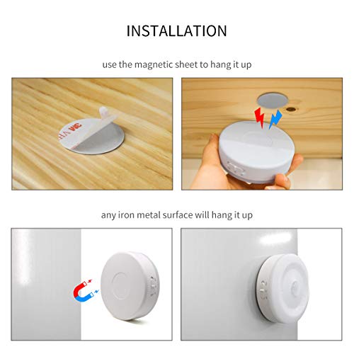 Motion Sensor Light 5V Usb Powered Led Puck Lights Rechargeable Motion Activated Closet Light Wireless Smart Under Cabinet Lighting Warm White Led Night Light For Bedroom Stair Hallway Decor (2 Packs) #TOP5
