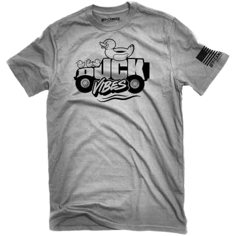 Duck Vibes Offroad 4x4 SUV Silhouette t-Shirt Perfect for The Duck Duck Lover (US, Alpha, 3X-Large, Regular, Regular) Graphite Gray Cover
