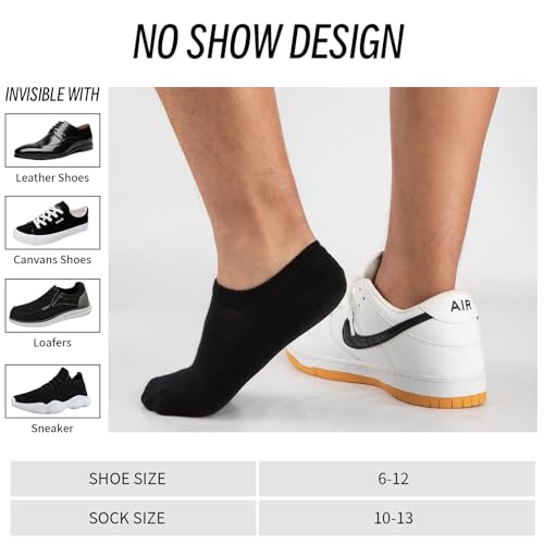 COOVAN Mens No Show Socks Casual Cotton Non-Slip Basic low Cut Short Loafer Invisible Sock 7 Pairs4