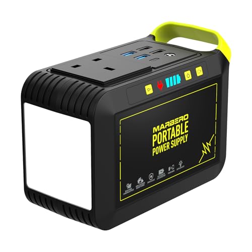 MARBERO Portable Power Station 24 000mAh Solar Generator with AC Plug Socket 120W Peak 88.8Wh Fast Charging Power Bank for Home Backup Outage Emergency Outdoor Adventure Picnic Travel RV