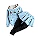 Yukong Ensemble de vêtements pour bébé Fille 2 pièces - Bleu - Taille: 5 Ans