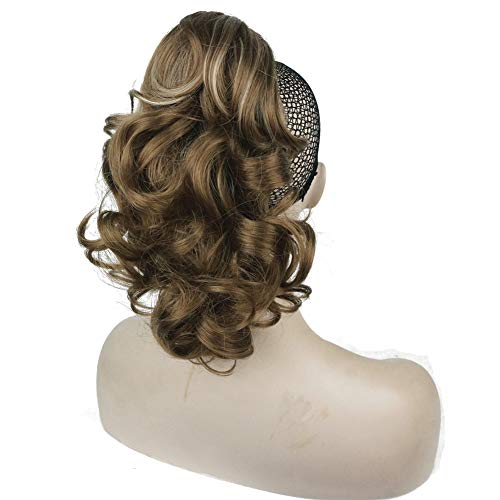 Aimole Curly Ponytail Extension Hair Piece Claw Medium Long 12 inches Clip In/On Synthetic Hair Extensions (12TT26)