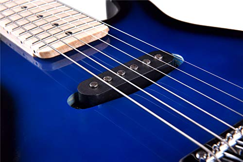 winzz egm100 30 inches real kids electric guitar with beginner kit right handed blueburst