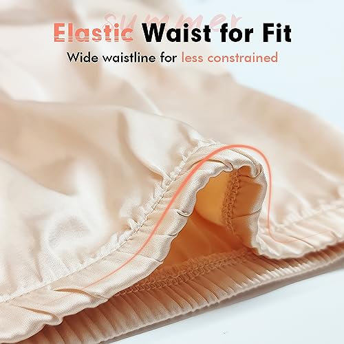 Image of MANCYFIT Womens Half Slip for Under Dresses Satin Slip Skirt Mini Underskirt