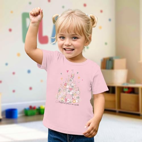 Magical Shirt for Girl Floral Graphic Tshirt Kids Cute Flower Holiday Summer Trip Tee Tops4