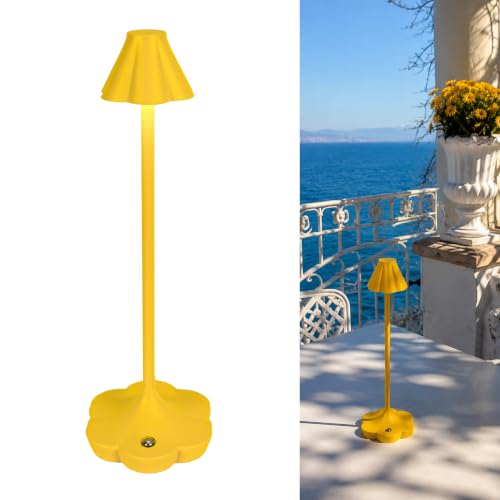 LuminexDesigns Rechargeable Table Lamp, Floral Design, AVEL TL18