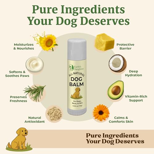 Earth’s Daughter Dog Paw Balm Big 0.56 oz – Organic Paw & Nose Protector with Beeswax, Coconut & Calendula – Itch Relief & Natural Skin Care for Dogs & Puppies – Travel Essential - Image 5