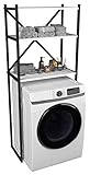 Maße: 0 VCM Metall Überbauschrank  Waschmaschine  Maße: H. 160 x B. 66 x T. 34 cm  3 Ablagen aus Holz - Insasi Weiß