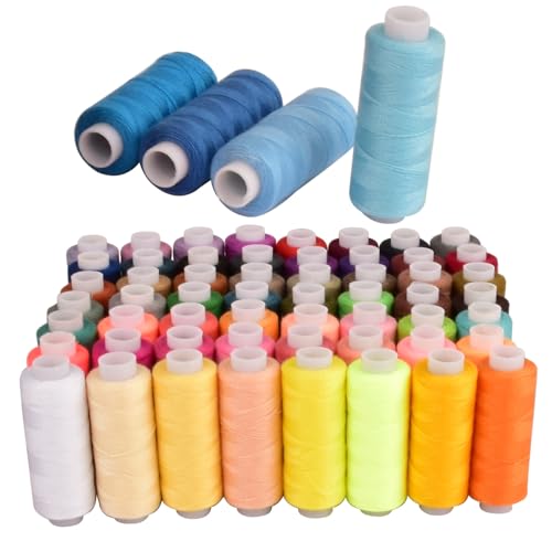 Kit de 60 hilos de poliéster para máquina de coser miniatura 4