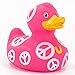 Symbol (Peace) Rubber Duck by Bud Ducks | Elegant Gift Packaging - 
