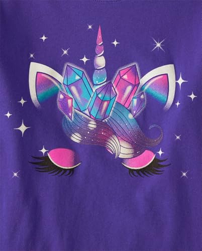Image of The Children's Place Girls' Unicorns,Sports,Butterflies Long Sleeve Graphic T-Shirts,2 Pack