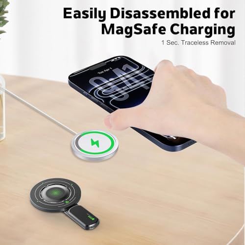 Image of Zitel for MagSafe Double-Sided Magnetic 360 Rotatable Phone Grip Finger Ring Holder Stand Compatible with iPhone 17 16 15 14 13 12 Pro Max, Samsung, Pixel 10 & Android Smartphones