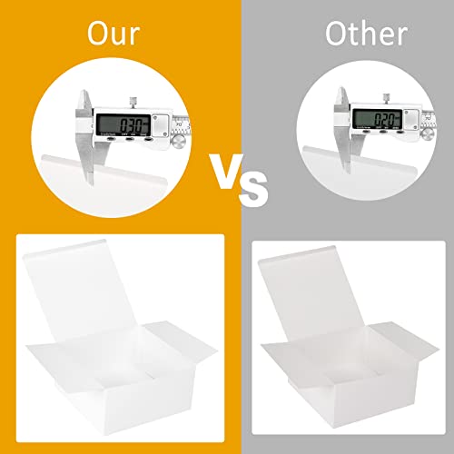 Hlwdflz White Gift Boxes 12 Pack 8X8X4 Inches Paper Box thumb #6