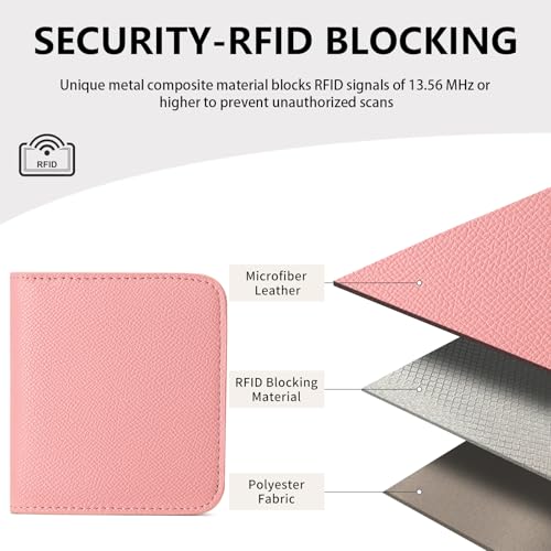 Image of Small Wallet for Women Rfid Blocking Slim Credit Card Holder Bifold Ladies Mini Purse