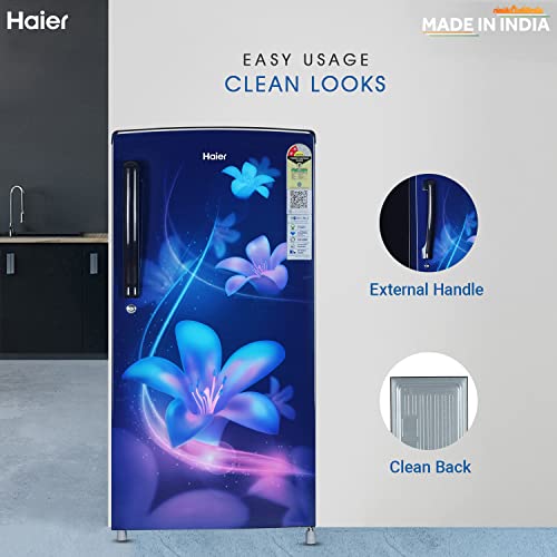 Image of Haier 175 L 2 Star Direct Cool Single Door Refrigerator Appliance (2023 Model, HED-182ME-N, Marine Erica)