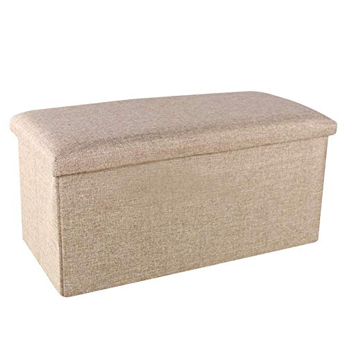 Banco plegable caqui, versátil reposapiés debajo del escritorio, cómoda y mesa de café, color sólido, tamaño compacto de 40 x 25 x 25 cm y 76 x 38 x 38 cm para sala de estar
