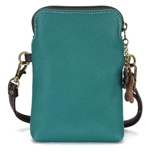 Image of CHALA Dog Collection Cell Phone Crossbody Purse-Women PU Leather /Canvas Multicolor Handbag with Adjustable Strap